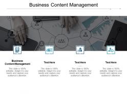 Business content management ppt powerpoint presentation file graphics cpb