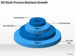 Business context diagram 3d stack process growth powerpoint templates 0522