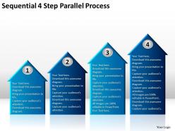 Business Context Diagram Sequential 4 Step Parallel Process Powerpoint Slides