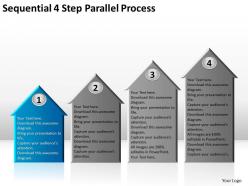 Business context diagram sequential 4 step parallel process powerpoint slides