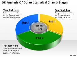 Business context diagrams 3d analysis of donut statistical chart stages powerpoint templates
