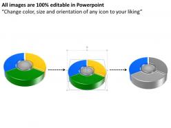 Business context diagrams 3d analysis of donut statistical chart stages powerpoint templates