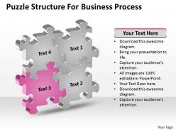 Business context diagrams puzzle structure for process powerpoint slides 0523