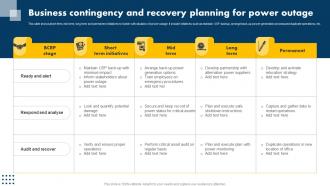 Business Contingency And Recovery Planning For Power Outage