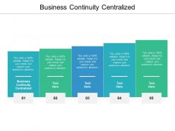 Business continuity centralized ppt powerpoint presentation layouts information cpb