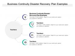 Business continuity disaster recovery plan examples ppt powerpoint presentation aids cpb