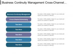 Business continuity management cross channel advertising compliance management cpb