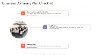 Business Continuity Plan Checklist In Powerpoint And Google Slides Cpb