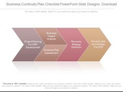 Business continuity plan checklist powerpoint slide designs download