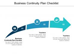 Business continuity plan checklist ppt powerpoint presentation inspiration graphics cpb