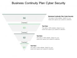 Business continuity plan cyber security ppt powerpoint presentation ideas inspiration cpb