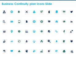 Business continuity plan icons slide location technology c290 ppt powerpoint presentation file files