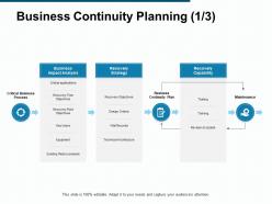 Business continuity planning analysis strategy ppt powerpoint presentation file rules