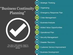 Business continuity planning example of ppt