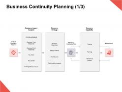 Business continuity planning maintenance recovery strategy ppt powerpoint presentation gallery
