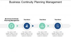 Business continuity planning management ppt powerpoint presentation icon deck cpb