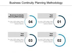 Business continuity planning methodology ppt powerpoint presentation infographics good cpb