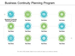 Business continuity planning program ppt powerpoint presentation layouts format ideas cpb