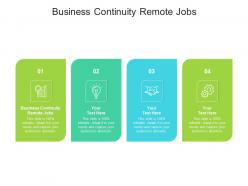 Business continuity remote jobs ppt powerpoint presentation file professional cpb