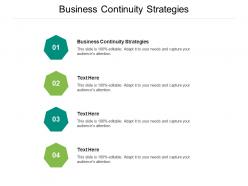 Business continuity strategies ppt powerpoint presentation ideas file formats cpb