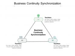Business continuity synchronization ppt powerpoint presentation icon example topics cpb