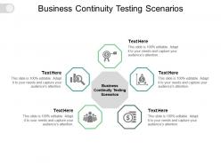 Business continuity testing scenarios ppt powerpoint template master slide cpb