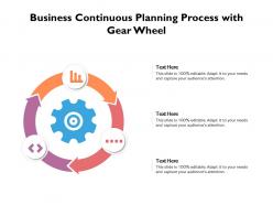Business continuous planning process with gear wheel