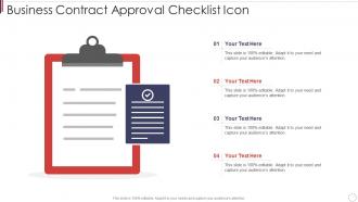 Business contract approval checklist icon