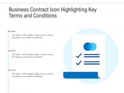 Business contract icon highlighting key terms and conditions