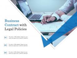 Business contract with legal policies