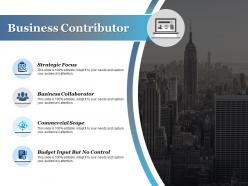 Business contributor strategic focus business collaborator commercial scope