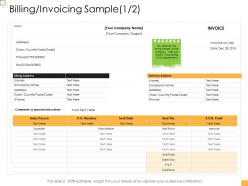 Business controlling billing invoicing sample ppt mockup