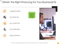 Business Controlling Obtain The Right Financing For Your Business Ppt Microsoft