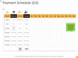 Business controlling payment schedule ppt summary
