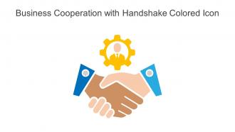 Business Cooperation With Handshake Colored Icon In Powerpoint Pptx Png And Editable Eps Format