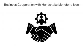 Business Cooperation With Handshake Monotone Icon In Powerpoint Pptx Png And Editable Eps Format