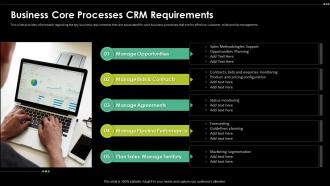Business Core Processes CRM Requirements Digital Transformation Driving Customer