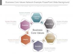 Business core values network example powerpoint slide background