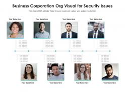 Business Corporation Org Visual For Security Issues Infographic Template
