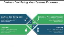 Business cost saving ideas business processes definition regression models cpb