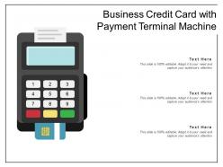Business credit card with payment terminal machine