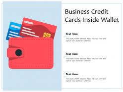 Business credit cards inside wallet