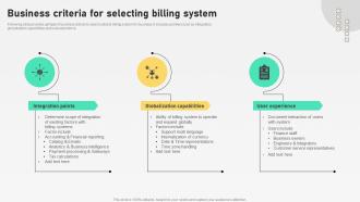 Business Criteria For Selecting Billing System Automation For Customer Database