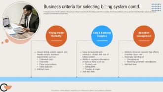 Business Criteria For Selecting Billing System Deploying Digital Invoicing System Impressive Attractive