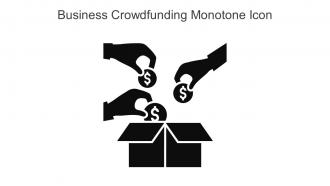 Business Crowdfunding Monotone Icon In Powerpoint Pptx Png And Editable Eps Format