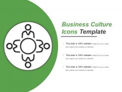 Business culture icons template powerpoint layout