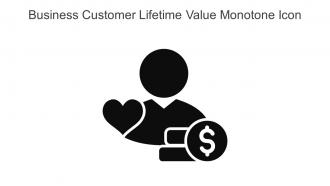 Business Customer Lifetime Value Monotone Icon In Powerpoint Pptx Png And Editable Eps Format