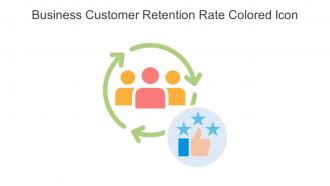 Business Customer Retention Rate Colored Icon In Powerpoint Pptx Png And Editable Eps Format