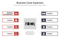 Business cycle expansion ppt powerpoint presentation file clipart images cpb