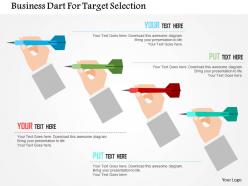 Business dart for target selection flat powerpoint design